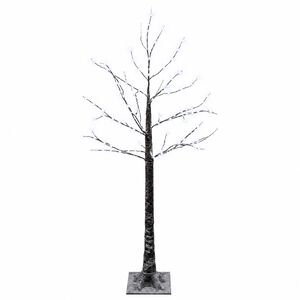 vidaXL Sniegota LED Ziemassvētku egle Brūna 22 x 22 x 120 cm Plastmasa