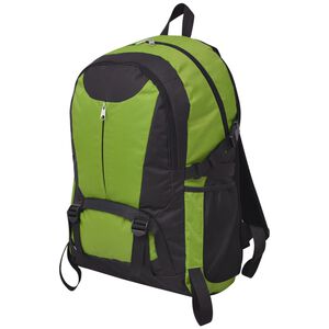 vidaXL pārgājienu mugursoma, 40 l, melna un zaļa