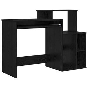 vidaXL Galds Melns ozolkoks 120,5 x 44 x 88,5 cm Inženierijas koks