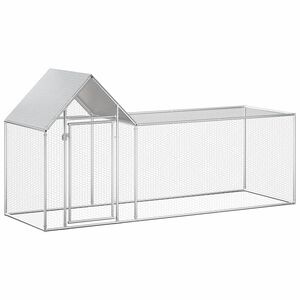 vidaXL vistu būris, 3x1x1,5 m, cinkots tērauds