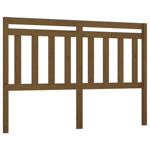 vidaXL gultas galvgalis, medus brūns, 126x4x100 cm, priedes masīvkoks