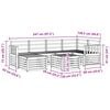 vidaXL Dīvāna komplekti Dabiska Cietā akācijas koks