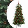 vidaXL Mākslīgā Saliekamā Ziemassvētku Egle 150 cm 150 LED Silti balts