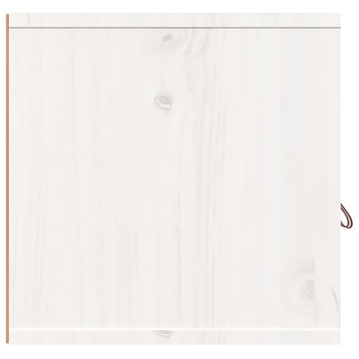 vidaXL sienas skapītis, balts, 80x30x30 cm, priedes masīvkoks