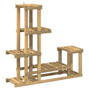 vidaXL Augu statīvs Balts 93,5 x 25 x 91,5 cm Cietā akācijas koks