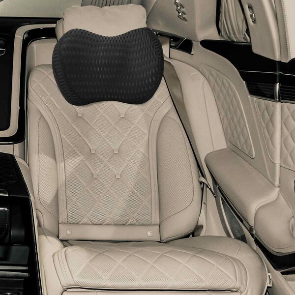 vidaXL Spilvens ar spilvenu Regulējams Melna 31 x 23 x 14 cm 4D siets