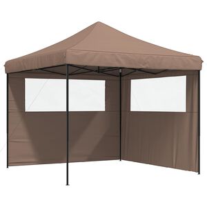 vidaXL Balles telts 292 x 292 x 315 cm Brūna Oksforda audums