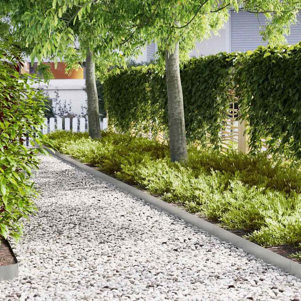 vidaXL Zāliena Apmale 20 pcs Sudraba 100 x 0.05 x 20 cm