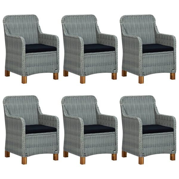 vidaXL 9-daļīgs dārza mēbeļu komplekts, gai&scaron;i pelēks