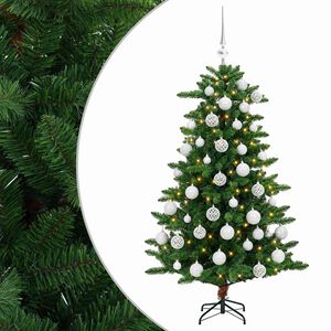 vidaXL Mākslīgā Ziemassvētku eglīte ar rotājumiem 120 cm 150 LED