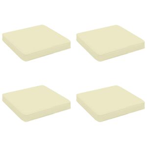 vidaXL 4-daļīgi sēdekļa spilveni VUGHT 4 pcs 100% poliesters Krēmkrāsa