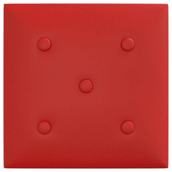 vidaXL Sienas galvgals 12 pcs Vīna sarkans 30 x 30 cm Mākslīgā āda