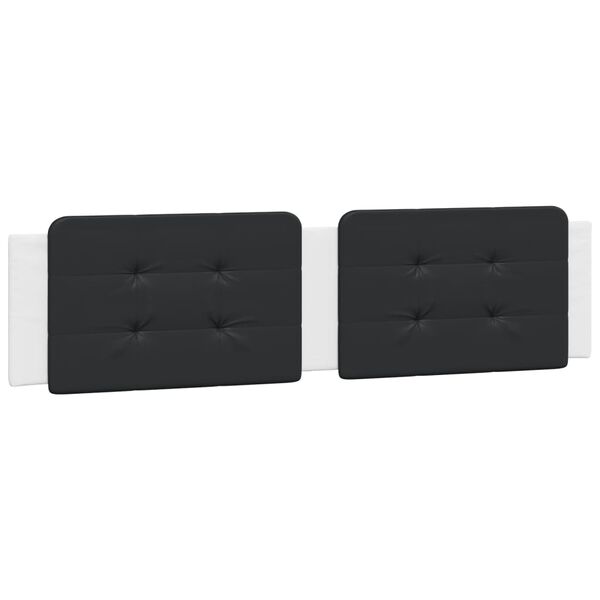 vidaXL galvgaļa spilvens, Zadar, melns un balts, 200 cm, mākslīgā āda