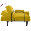 vidaXL dīvāngulta ar roku balstiem, dzeltens samts