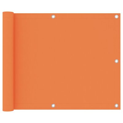 vidaXL balkona aizslietnis, 75x600 cm, oranžs audums