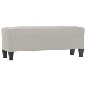 vidaXL sols, 100x35x41 cm, gai&scaron;i pelēks mikro&scaron;ķiedras audums