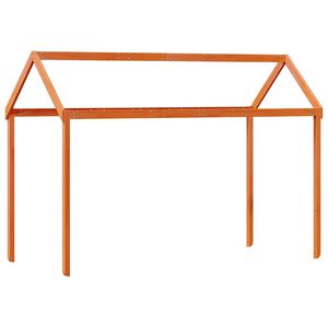 vidaXL bērnu gultas jumts, brūns, 217x95,5x159 cm, priedes masīvkoks