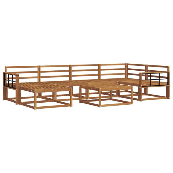 vidaXL Āra dīvānu komplekts 7 pcs Dabiska Cietā akācijas koks