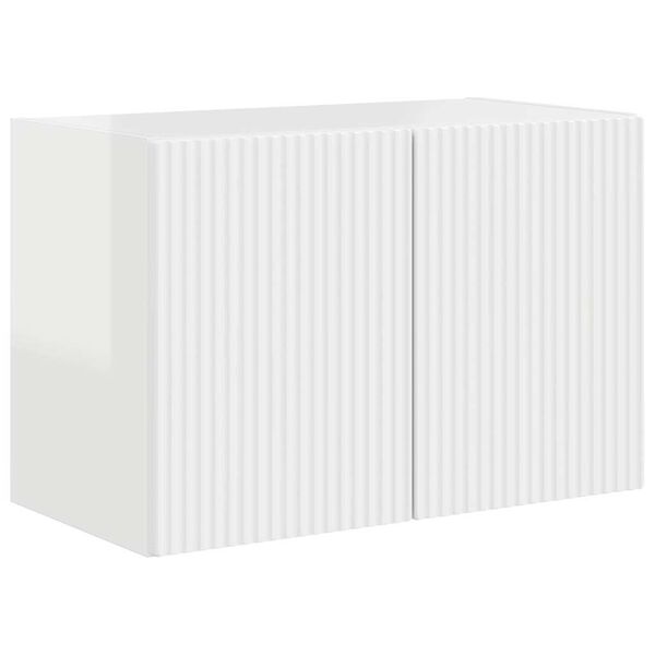 vidaXL TV sienas skapītis Augsta spīduma baltā krāsa 59,5 x 31 x 40 cm