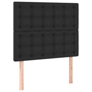 vidaXL galvgalis, melns, 80x5x118/128 cm, mākslīgā āda