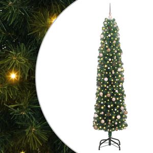 vidaXL Mākslīgā Ziemassvētku eglīte su 300 LED ar statīvu Zaļa 240 cm