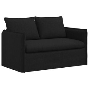 vidaXL Dīvāns Melna 136 x 82 x 85 cm audums