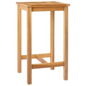 vidaXL Bāra galds Dabiska 60 x 60 x 105 cm Cieta teka