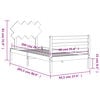vidaXL gultas rāmis ar galvgali, masīvkoks, 90x200 cm
