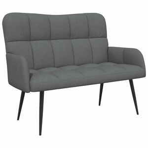 vidaXL Divvietīgs dīvāns Tum&scaron;i pelēks 115 x 61 x 87 cm audums