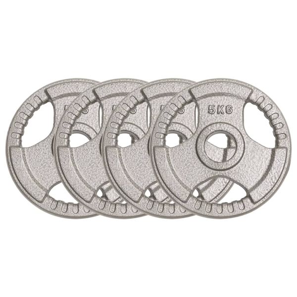 vidaXL olimpiskie svara diski, 4 gab., 20 kg, čuguns