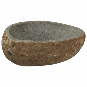 vidaXL Upes akmens izlietne Gai&scaron;i pelēks (30-37) x (25-30) x 12 cm