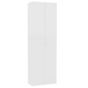 vidaXL biroja skapis, balts, 60x32x190 cm, inženierijas koks