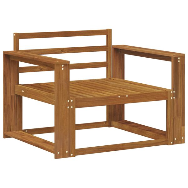 vidaXL Āra vidējā dīvāns Cietā akācijas koks Dabiska