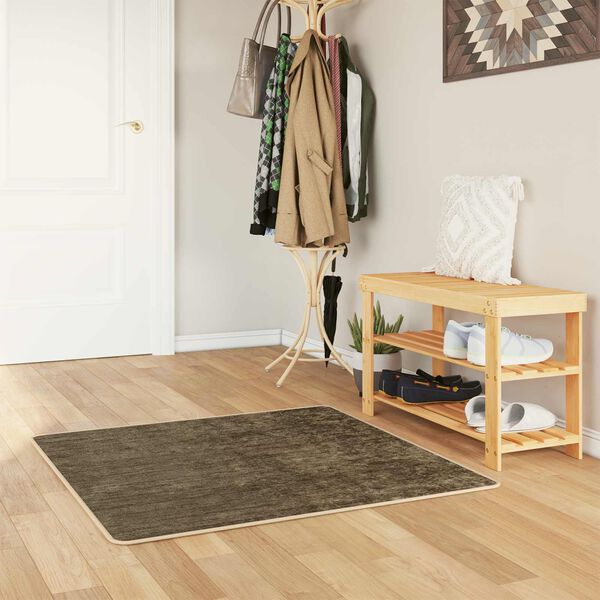 vidaXL Paklāja ceļ&scaron; MARSA Meža zaļa 100 x 100 cm Poliesters un PVC