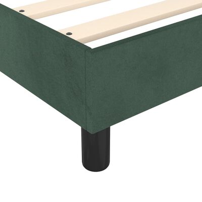 vidaXL gultas rāmis, tumši zaļš samts, 120x200 cm