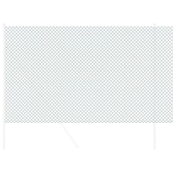 vidaXL Saitņu žogs Zaļa 10 x 1,5 m Tērauds