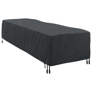 vidaXL Sauļo&scaron;anās krēslu pārvalks Melna 74 x 210 x 40 cm audums