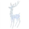 vidaXL Ziemassvētku dekorācija, ziemeļbrieži, 250 LED, 180 cm, balti