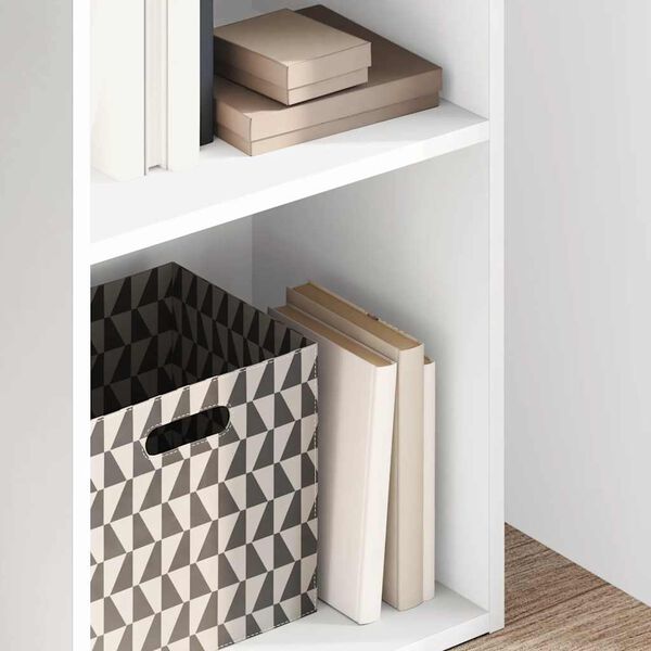 vidaXL grāmatu plaukts, balts, 40x30x152 cm, inženierijas koks