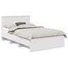 vidaXL Gultas rāmis Balts 120 x 123 cm Inženierijas koks