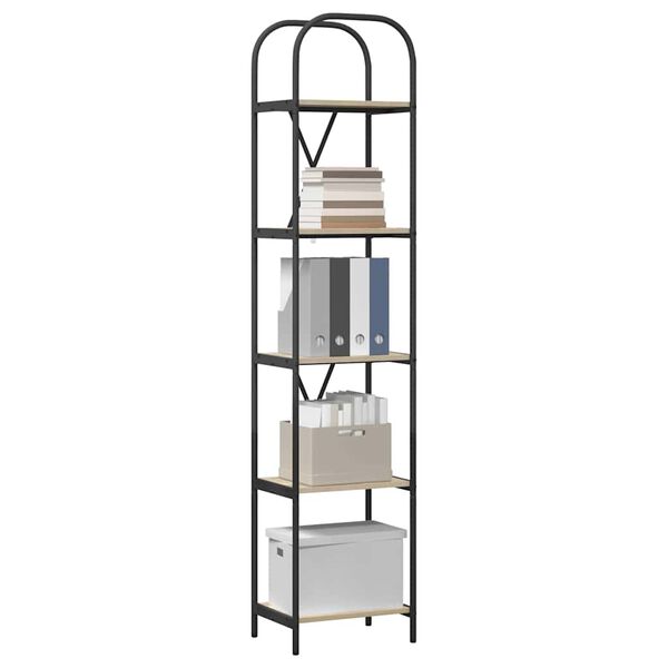 vidaXL Grāmatu plaukts Sonoma ozols 40 x 30 x 183 cm Inženierijas koks