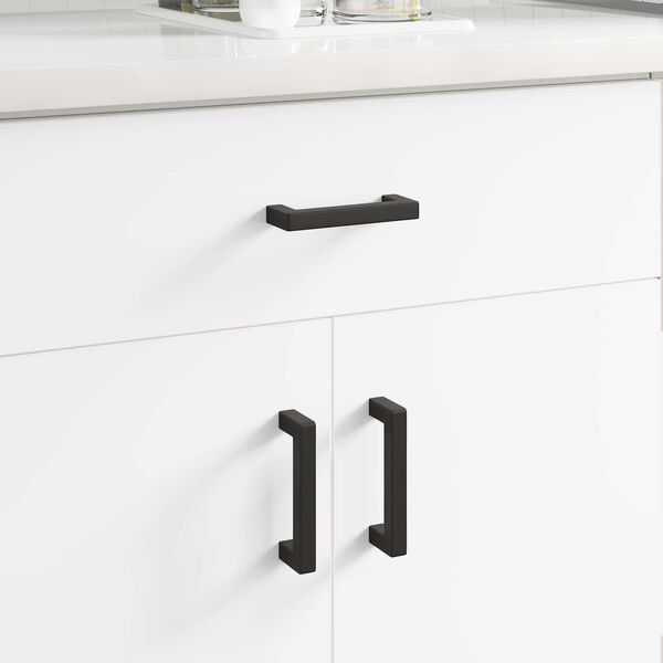 vidaXL Mēbeļu rokturis 12 pcs Melna 110 x 12 x 36 mm Dzelzs