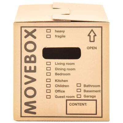 vidaXL pārvākšanās kastes, 100 gab., kartons, XXL, 60x33x34 cm