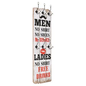 vidaXL drēbju pakaramais MEN LADIES, 120x40 cm, 6 āķī&scaron;i