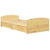 vidaXL gultas rāmis ar 2 atvilktnēm, priedes koks, 90x200 cm