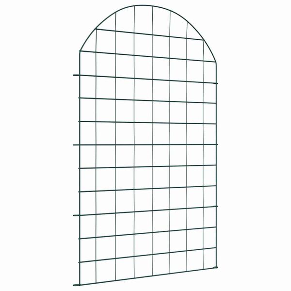 vidaXL Dīķa žoga komplekts 8 pcs Zaļa 50 x 80 cm Tērauds