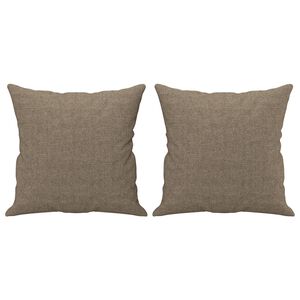 vidaXL dekoratīvi spilveni, 2 gab., 40x40 cm, pelēkbrūns audums