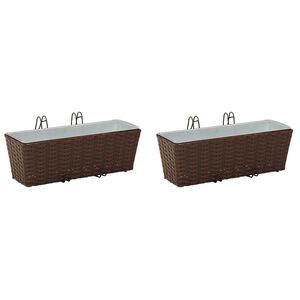 vidaXL Margas 2 gab. 50 x 17 x 17 cm Metāls
