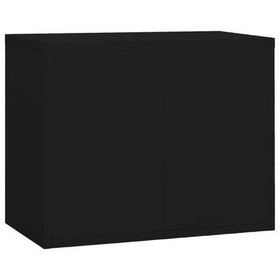 vidaXL failu skapis, melns, 90x46x72,5 cm, tērauds