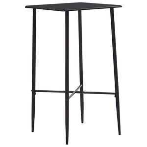vidaXL bāra galds, melns, 60x60x111 cm, MDF